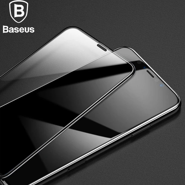 Baseus İPhone 11 Pro 3D Full Kaplama Kırılmaz Cam Koruyucu Tempered Glass Screen Protector - Siyah