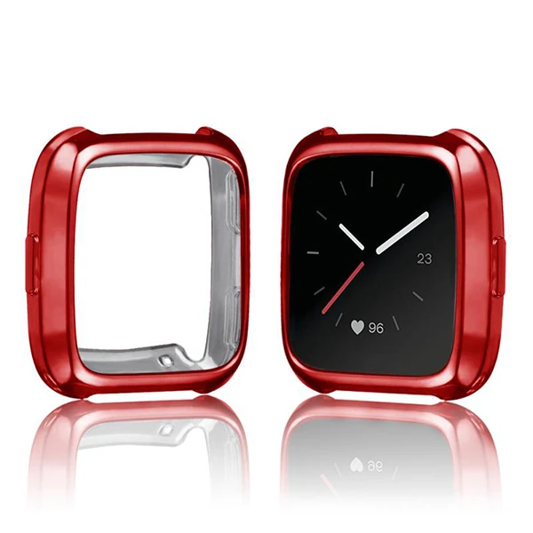 Fitbit Versa Ultra İnce Yumuşak Tpu Silikon Kılıf - Kırmızı