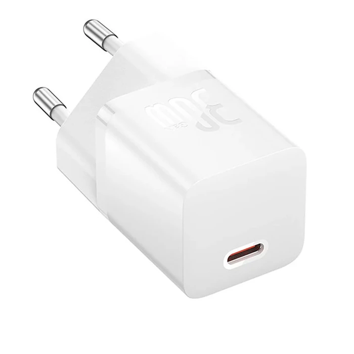 Baseus GaN5 Series 30W PD Ultra Hızlı Type-C Şarj Aleti Mini Adaptör - Beyaz