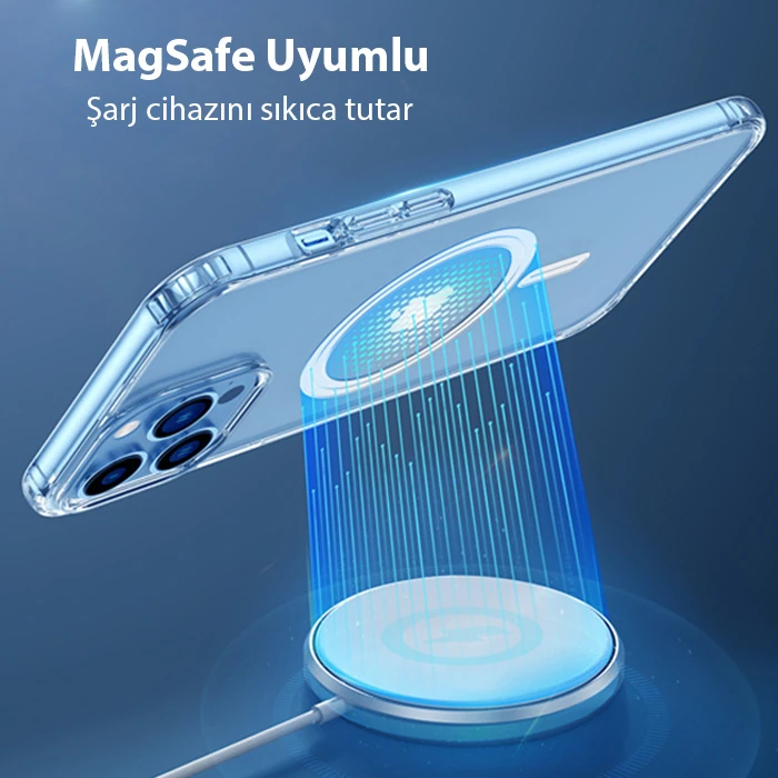 Dux Ducis Clin Mag Series iPhone 13 Pro 6.1 Magsafe Uyumlu Manyetik Silikon Kılıf - Şeffaf 2