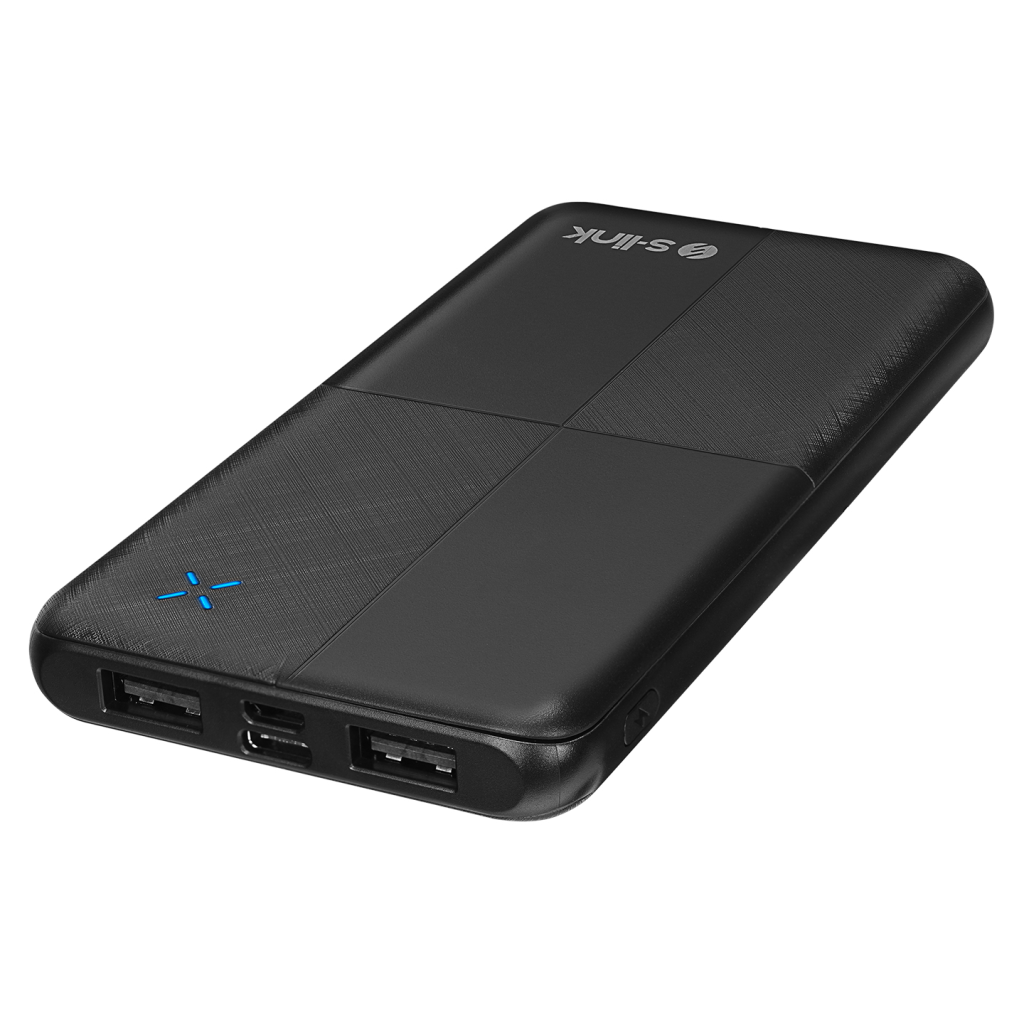 S-Link S-Lınk IP-G12N Siyah 10.000mAh 2xUSB 1xMicro USB 1xType-C 4 LED Göstergeli PowerBank(1923)