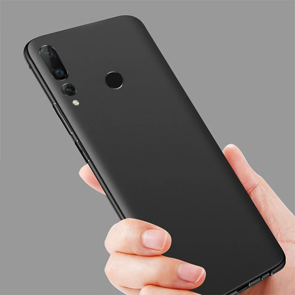 Huawei Nova 4 Kamera Korumalı Fit Silikon Kılıf - Siyah