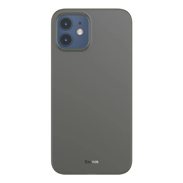 Baseus Wing Case İPhone 12 6.1 Kılıf Ultra İnce Lux Mat Şeffaf Kılıf - Füme
