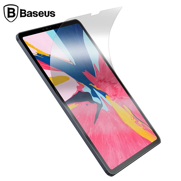 Baseus İpad Pro 12.9 İnch 2021-2020-2018 Paper Like Film Darbe Emici Pet Ekran Koruyucu - Şeffaf 2
