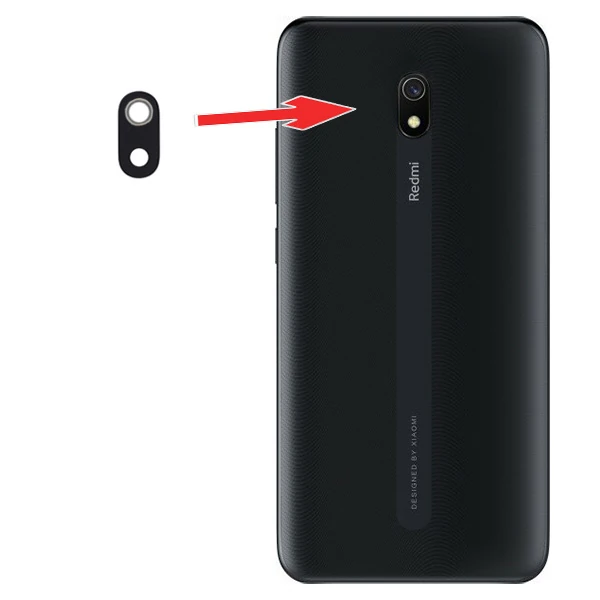 Xiaomi Redmi 8A Arka Kamera Camı Lens - Siyah
