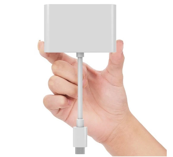 Ally 4k Type C Hdmi Görüntü Aktarıcı 3 İn1 Şarj Usb Çıkışlı Kablo - Gümüş