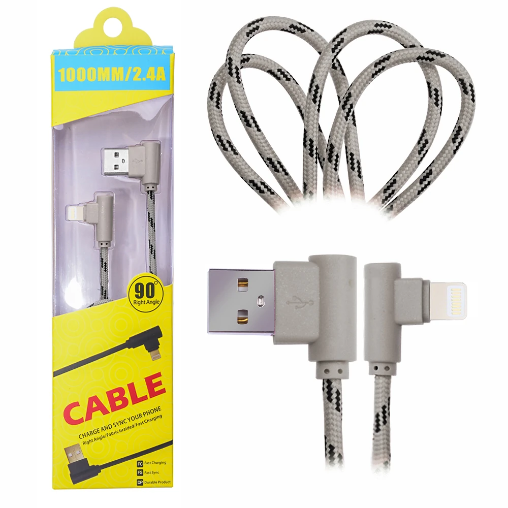 Ally İphone Lightning Eğik Başlı Halat Usb Kablo 1metre - Gold