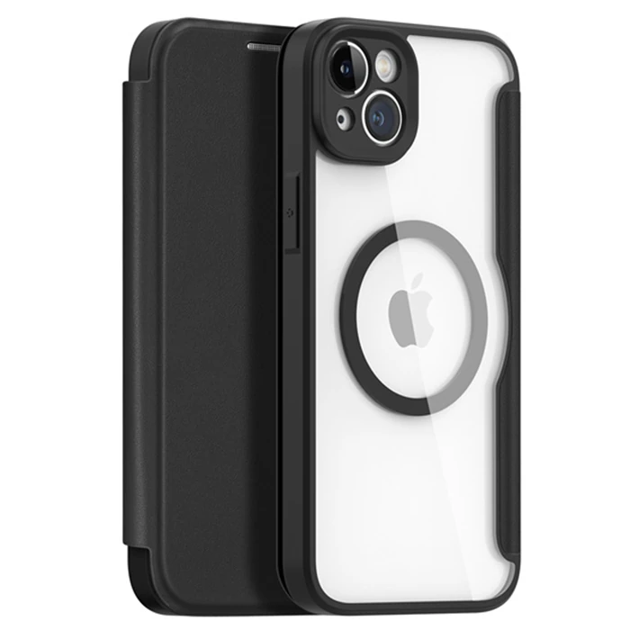 Dux Ducis iPhone 14 6.1 Kılıf Skin X Pro Series MagSafe Kapaklı Kılıf Folio Case - Siyah