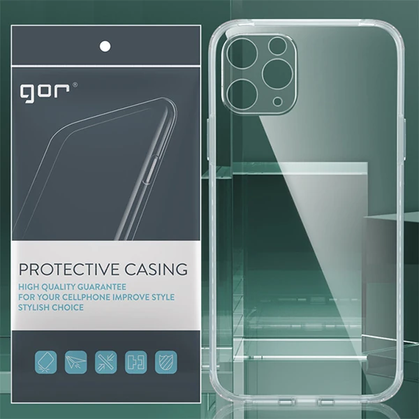 GOR İPhone 11 Pro Max 6.5 inch Kamera Korumalı Şeffaf Silikon Kılıf - Şeffaf 2