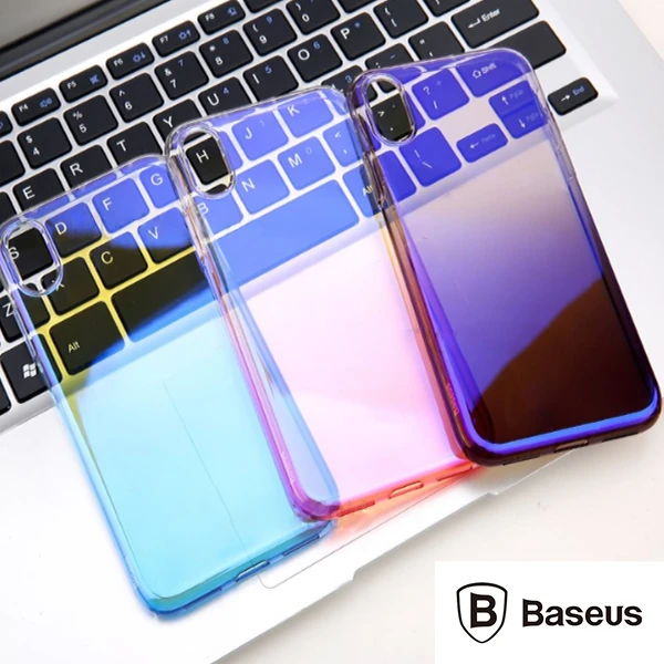 Baseus İPhone Xs Max Glow Case Şeffaf Silikon Kılıf - Siyah