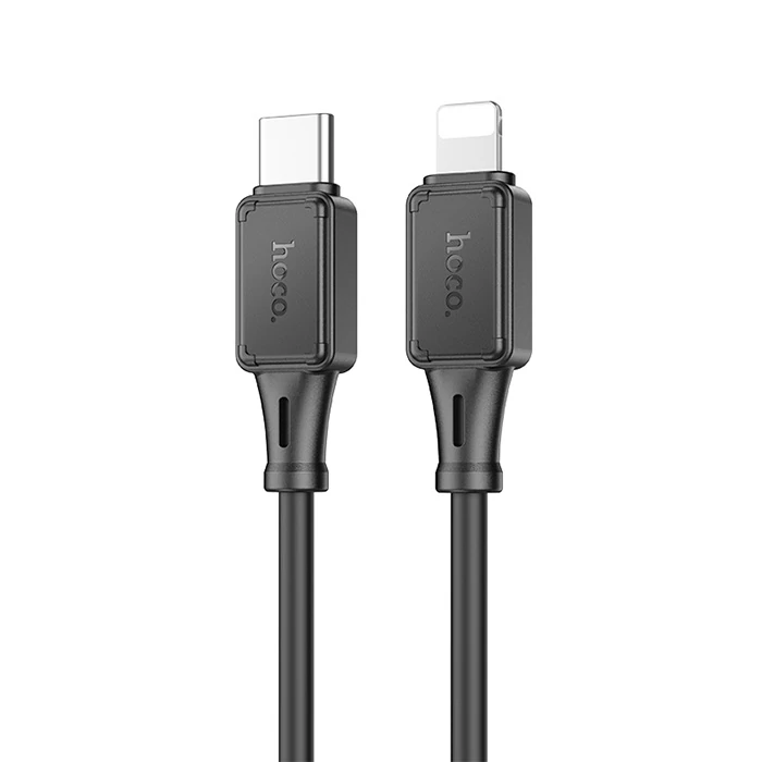 Hoco X101 27W Type-C to iPhone Lightning Hızlı Şarj ve Data Kablosu - Siyah
