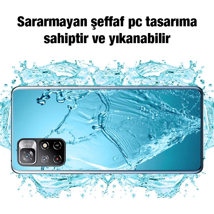 Ally Xiaomi Redmi Note 11 5G Kılıf Kamera Korumalı Ultra İnce Şeffaf Silikon Kılıf - Şeffaf 2