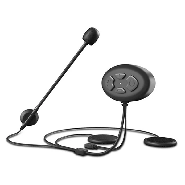 Ally DK11 Motosiklet Kask Kulaklık Bluetooth 5.0 Kulaklık FM Radyo IP54 Su Geçirmez Otomatik Cevap - Siyah