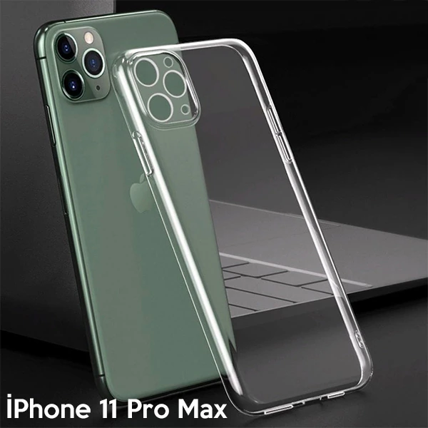 Ally İPhone 11 Pro Max 6.5 İnch Kamera Korumalı Silikon Kılıf - Şeffaf 2