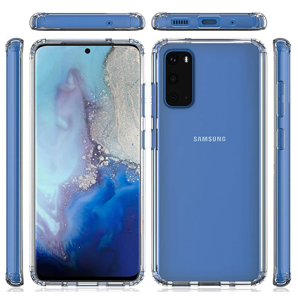 Ally Samsung Galaxy S20 Anti-Drop Darbe Emici Silikon Kılıf - Şeffaf 2