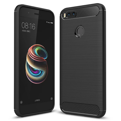 Xiaomi Mi 5x Dark Ultra Koruma Karbon Fiber Doku Silikon Kılıf