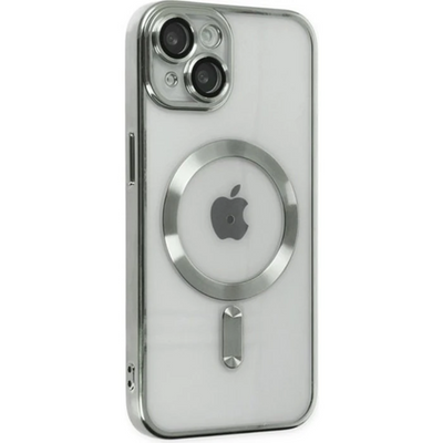 Ally iPhone 14 Plus 6.7inç Renkli Kenar Lazer Çerçeveli Magsafe Uyumlu Silikon Kılıf