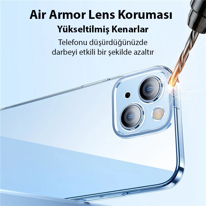 Baseus iPhone 15 Crystal Serisi Silikon Kılıf + Tempered Ekran Koruyucu Set - Şeffaf 2