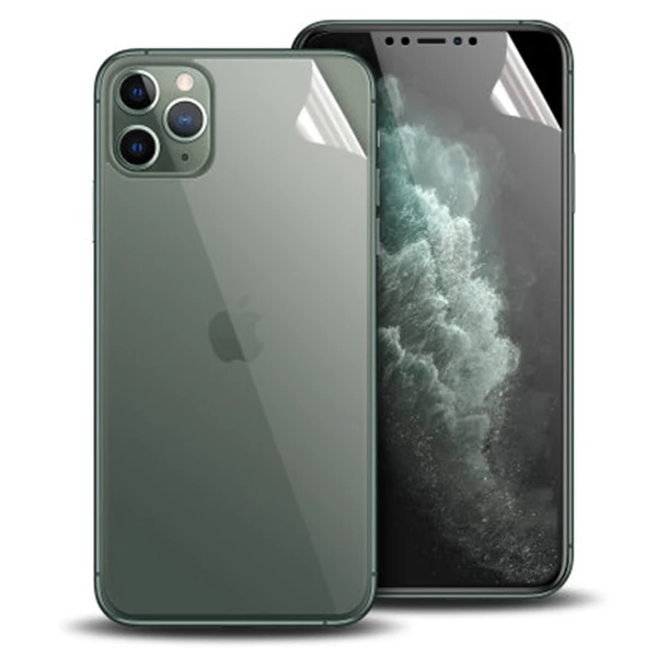 İPhone 11 Pro Film Ön Arka Full Koruyucu Membran Nano Hidrojel Koruyucu Set - Şeffaf 2