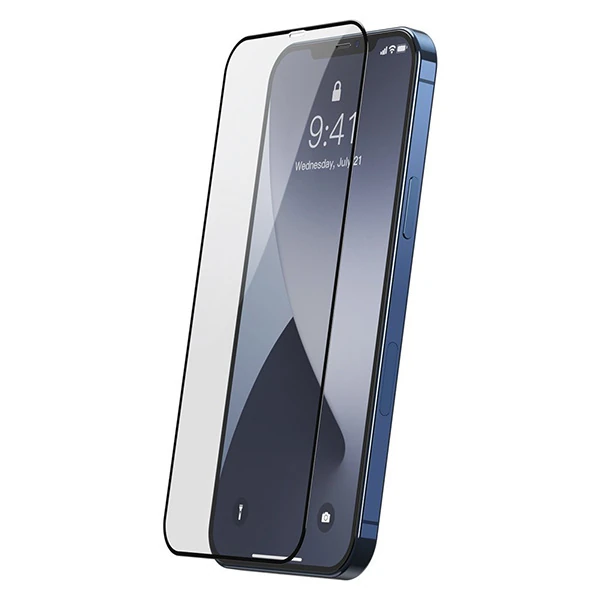 Baseus 0.25MM İPhone 12-12 PRO 6.1 3D Full Tempered Cam Ekran Koruyucu 2adet - Siyah