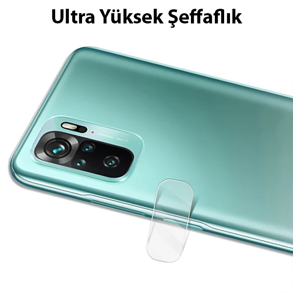 Ally Xiaomi Redmi Note 10 4G Tempered Glass Cam Kamera Koruyucu - Şeffaf 2