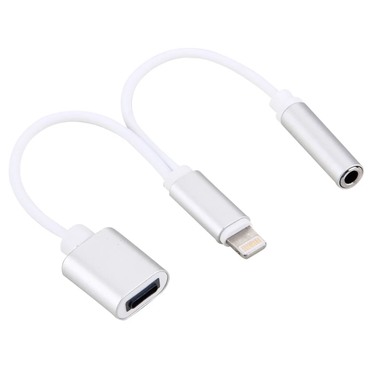 iPhone 14-13-12-11 3.5mm Kulaklık ve Şarj Dönüştürücü - Siyah
