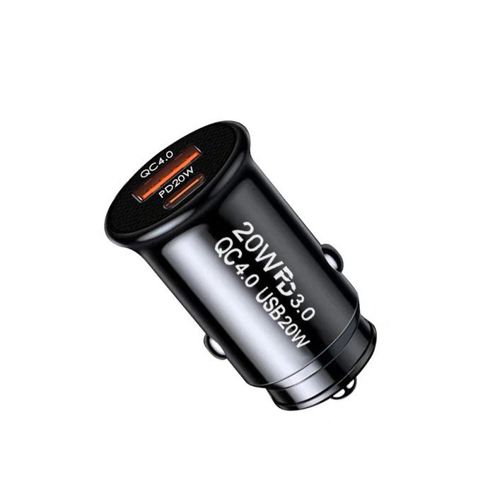 Ally 20W USB Ve Type-c Çıkışlı Araç İçi Çakmaklık Hızlı Şarj Başlığı - Siyah
