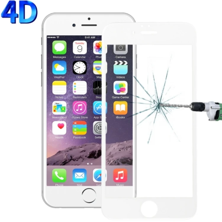 İPhone 6S Plus 4D Kavisli Full Cam Kırılmaz Koruyucu İPhone 6 plus - Siyah