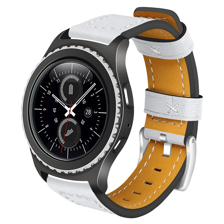 Ally Gear S3 Watch 4 46mm Classic Frontier Deri Dişli Kayış Kordon - Turuncu