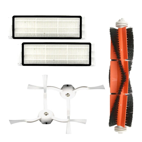 Xiaomi Mi Robot Vakum 2 Roborock S50 S51 S5 Hepa Filtre + Yan Fırça Ana Fırça Için Toz Kutusu Set - RZ