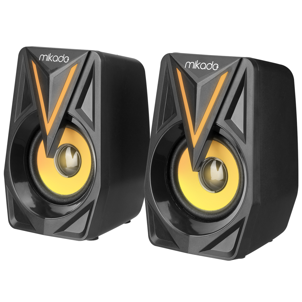Mikado Mıkado MD-S23 Glare 6W 1+1 Masaüstü RGB Aydınlatma USB Siyah Kasa Speaker(1923)