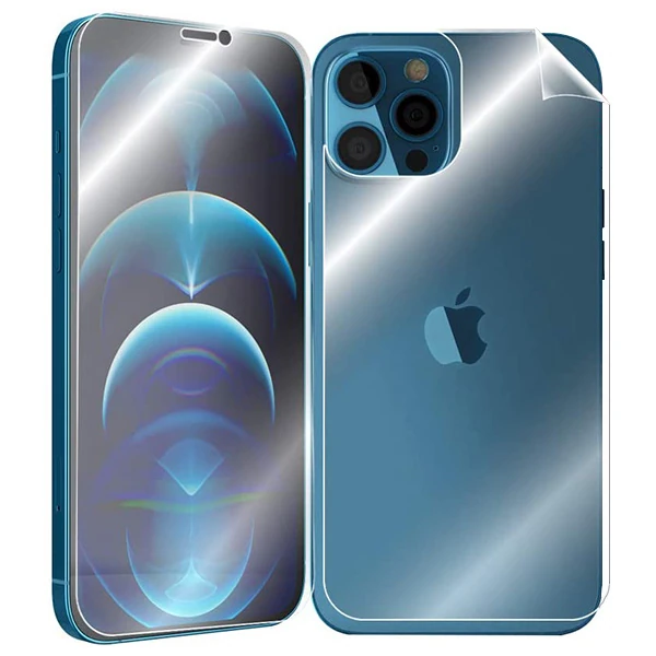 İPhone 12 Pro Max 6.7 Film Ön Arka Full Koruyucu Membran Nano Hidrojel Koruyucu Set - Şeffaf 2