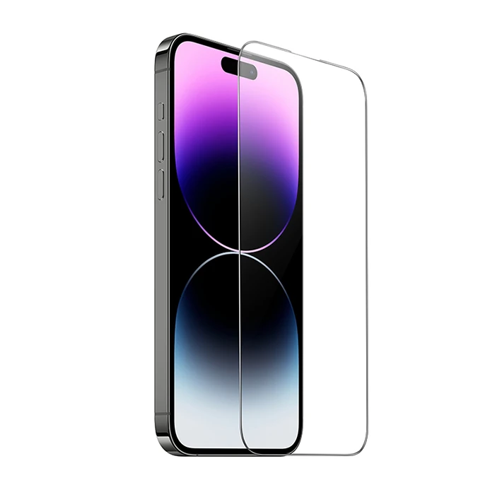 Hoco iPhone 15 Pro Full Screen HD Tempered Kırılmaz Cam Ekran Koruyucu - Şeffaf 2
