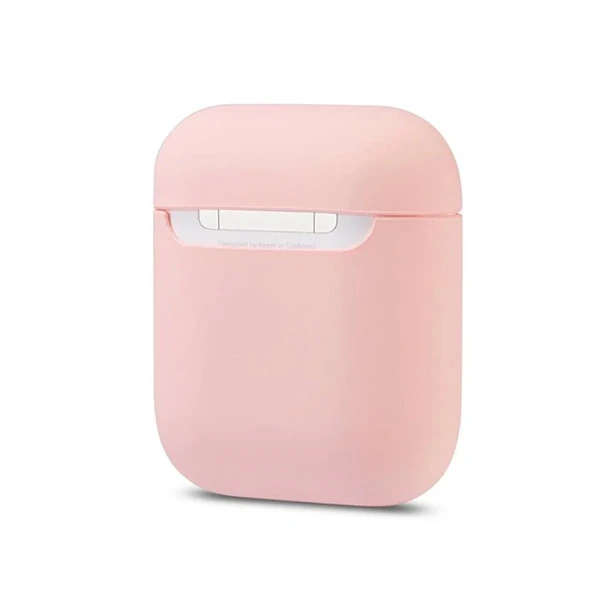 Ally Apple Airpods İçin Soft Silikon Tam Kaplayan Kılıf - Açık Pembe