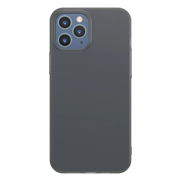 Baseus İPhone 12/ 12 Pro Comfort İnce Şeffaf Kılıf Matte PP Kılıf - Füme