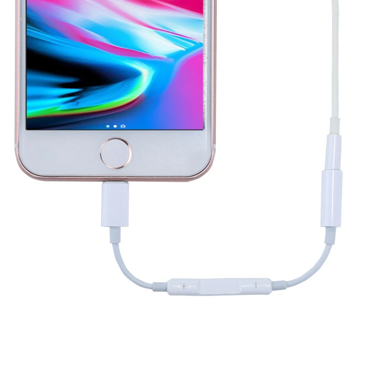 Ally Mh020 İPhone 14-13-12-11 Lighting 3.5mm Kulaklık Jakı Adaptörü - Beyaz