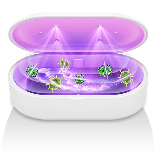 Ally 15W Hızlı Kablosuz Wireless Şarj+Ultraviyole Sterilizer- Uv box - Beyaz