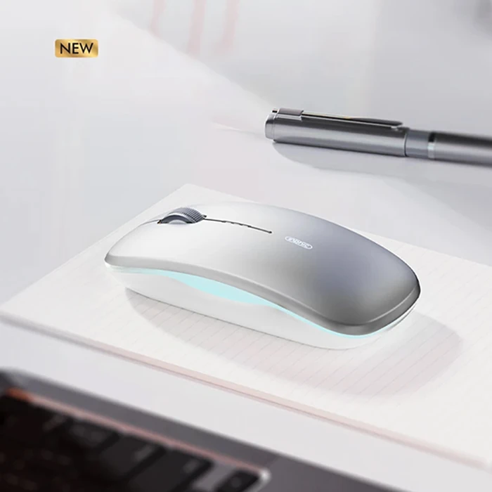İNphic M5 Kablosuz Fare Şarj Edilebilir Sessiz Kullanım 2.4G Işıklı USB Mouse - Gümüş