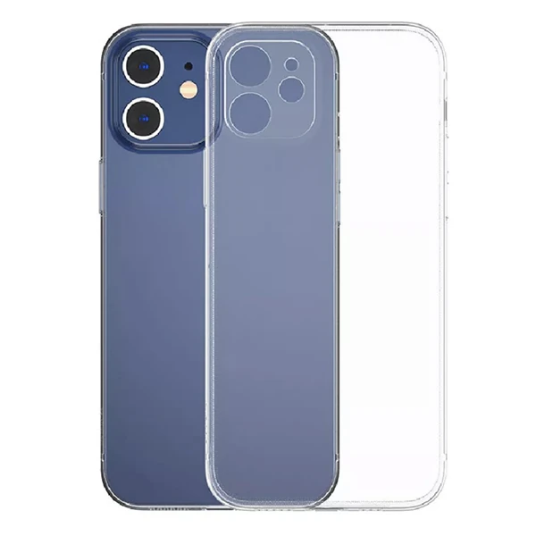 Baseus Simple Case iPhone 12 6.1 İnce Şeffaf Silikon Kılıf Kamera Korumalı - Şeffaf 2