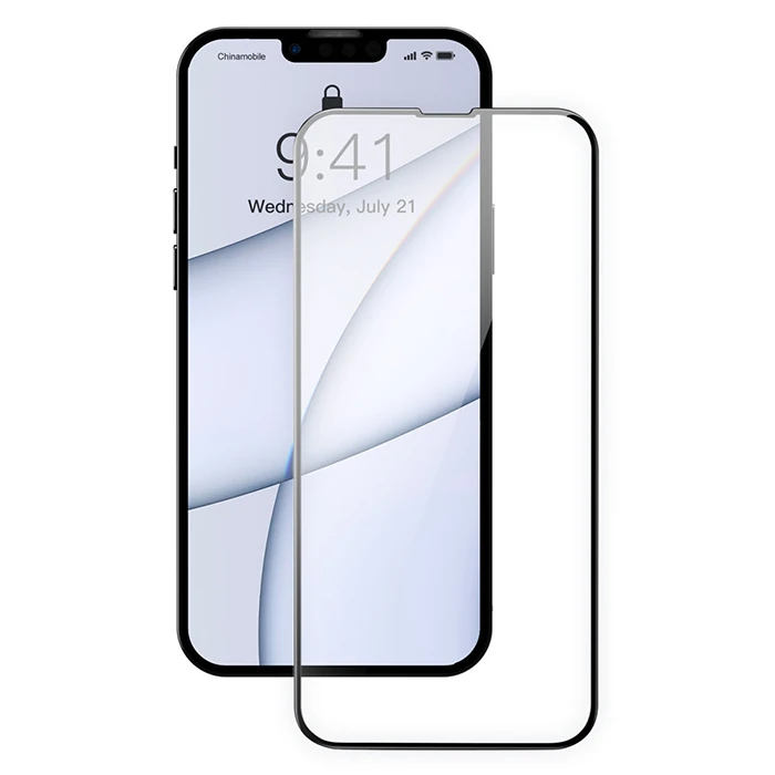 Baseus iPhone 13 Pro Max 6.7 0.3mm Tempered Full-glass Cam Ekran Koruyucu 2 Adet Set - Şeffaf 2