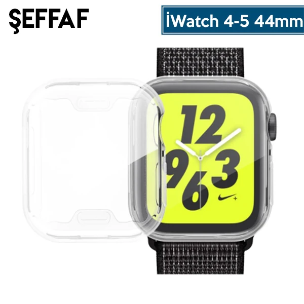 Ally Apple İWatch 44mm 360 Koruma Ultra Slim Silikon Kılıf - Rose Gold