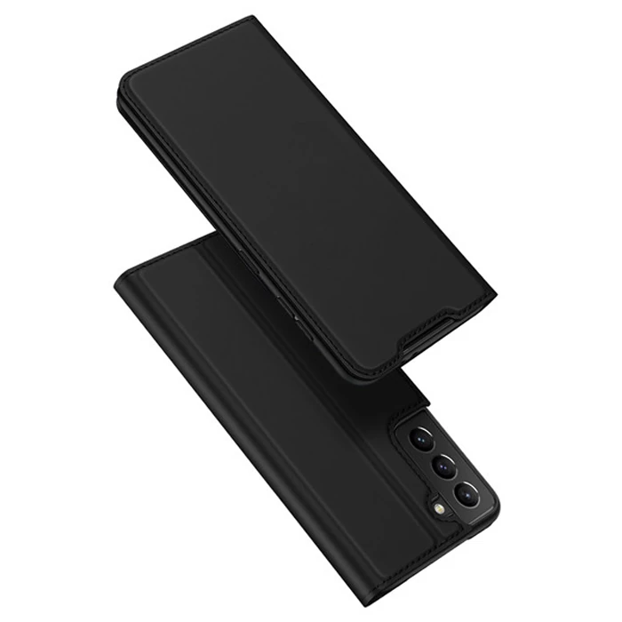 Dux Ducis SM Galaxy S21 Kılıf Kapaklı Flip Cover Kılıf Skinpro Series - Siyah