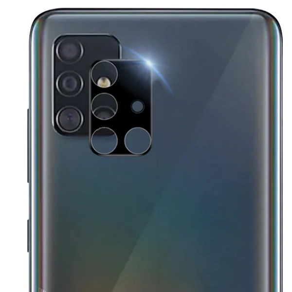 Ally SM Galaxy A51 HD 3D Full Tempered Cam Kamera Koruyucu - Siyah