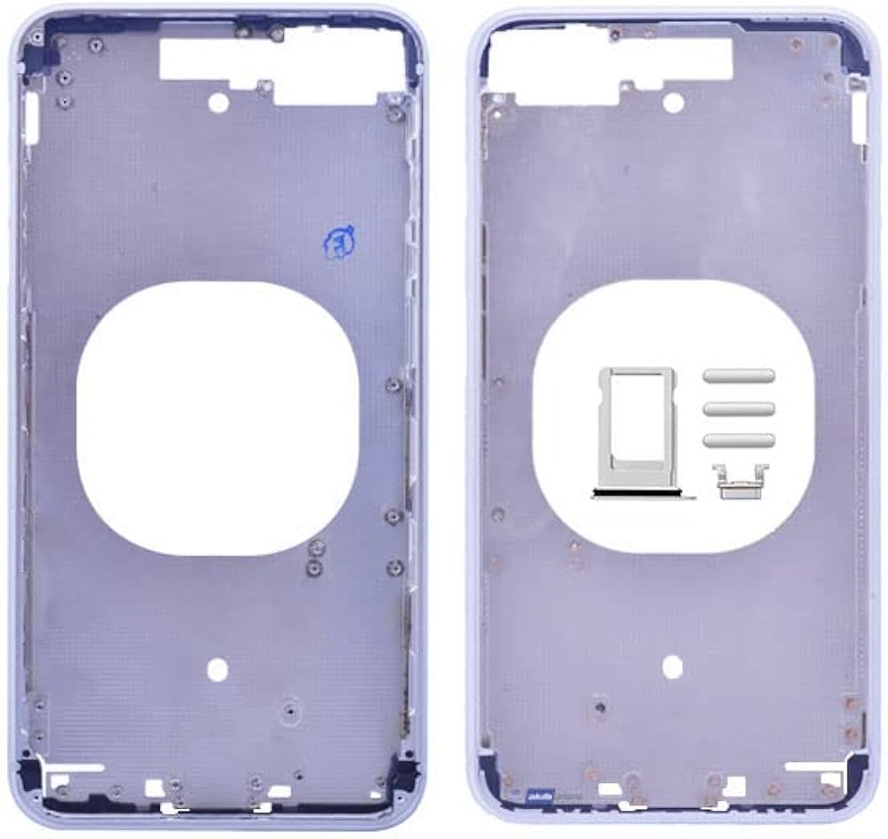 İPhone 8 Plus Orta Kasa Ve Sim Kapağı Tutucu - Gümüş