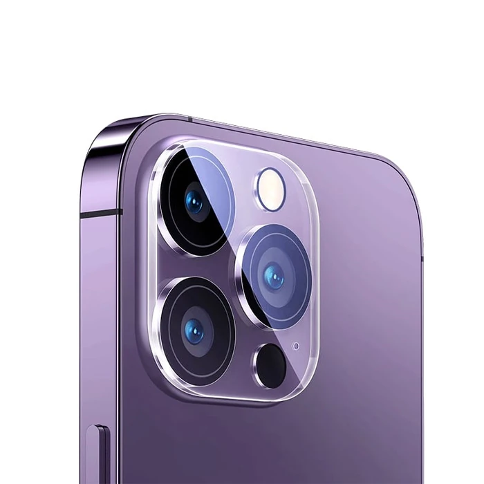 Baseus iPhone 15 Pro/15 Pro Max için Crystal Serisi HD Cam Kamera Koruyucu 2 Adet Set - Şeffaf 2