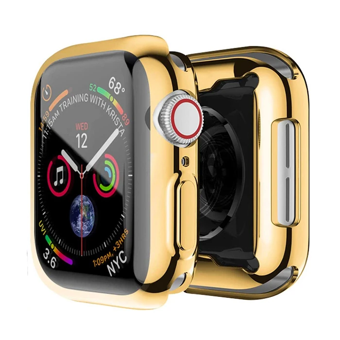 Ally Apple Watch 7-8 41mm 360 Koruma Ultra Slim Silikon Kılıf - Füme