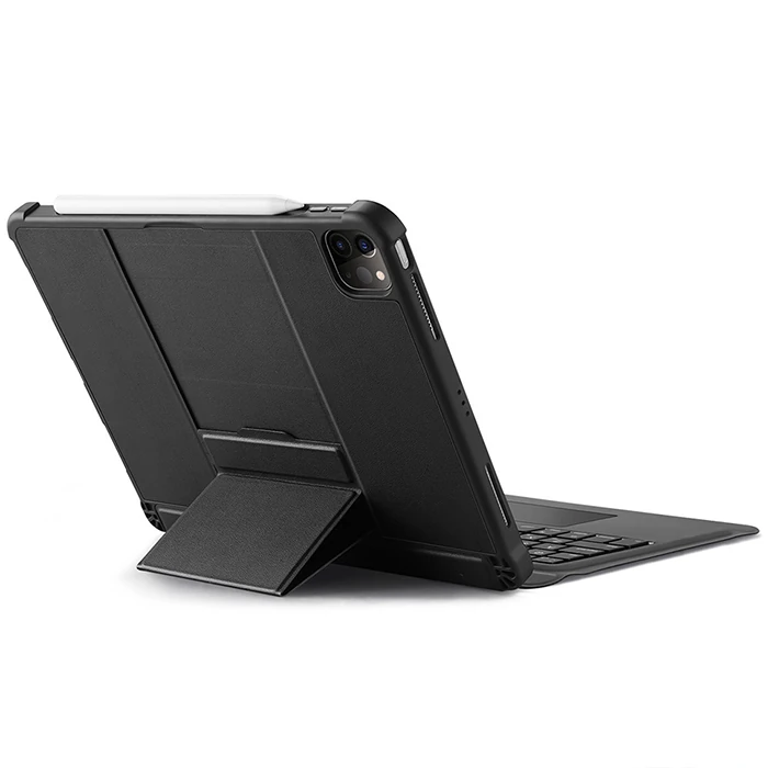 Dux Ducis iPad Pro 12.9 2022/2021/2020 SK Series Kablosuz Bluetooth Klavye Touchpad Kılıf - Siyah
