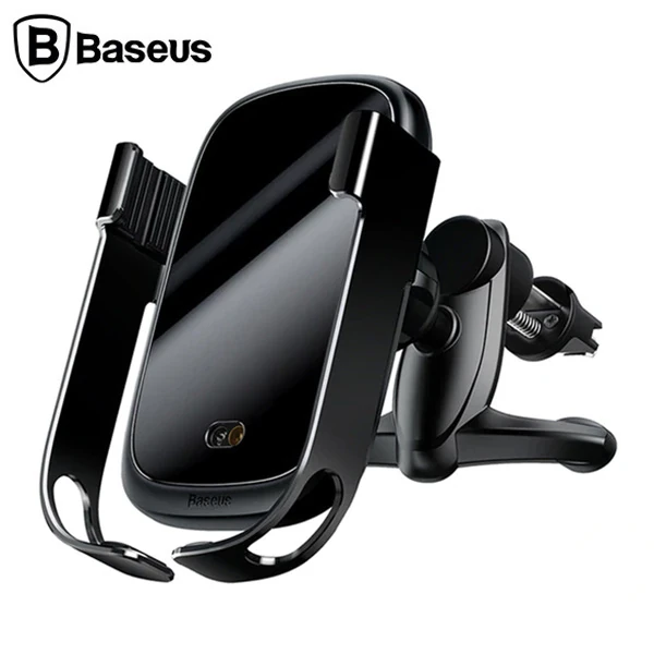 Baseus Rock-Solid Tam Otomatik 10W Wireless Kablosuz Araç Şarj Tutucu - Siyah