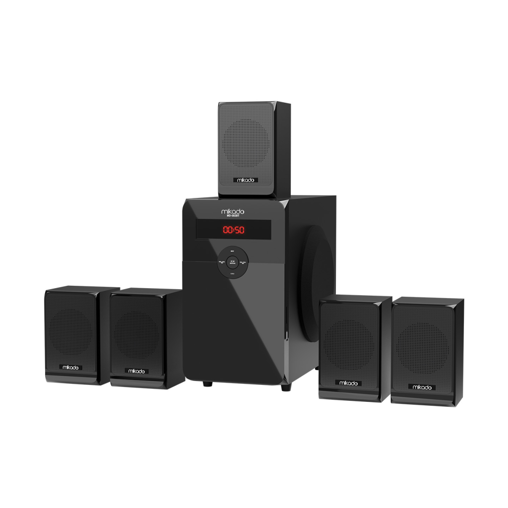Mikado Mıkado MD-582BT 110W 5+1 Masaüstü USB/SD/FM/Bluetooth Siyah Kasa Ev Sinema Sistemi(1923)