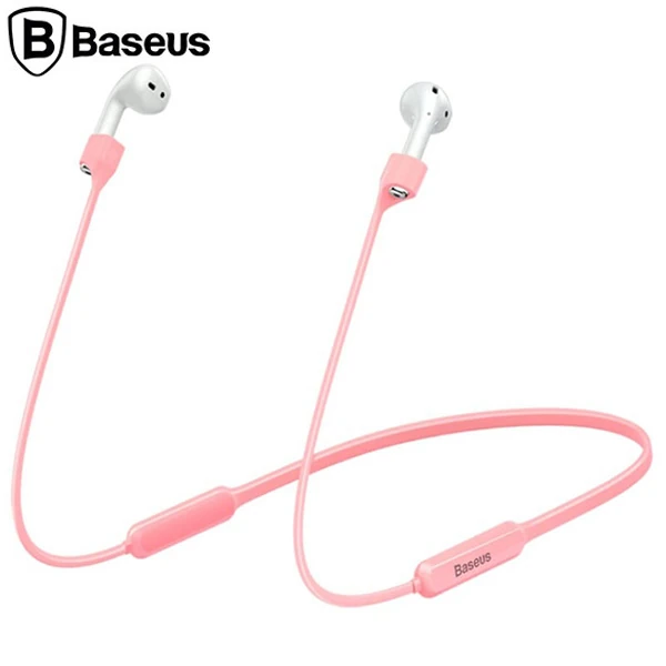 Baseus Airpords 1-2 Sports Collared Silicone Strap Kulaklık Askısı - Pembe